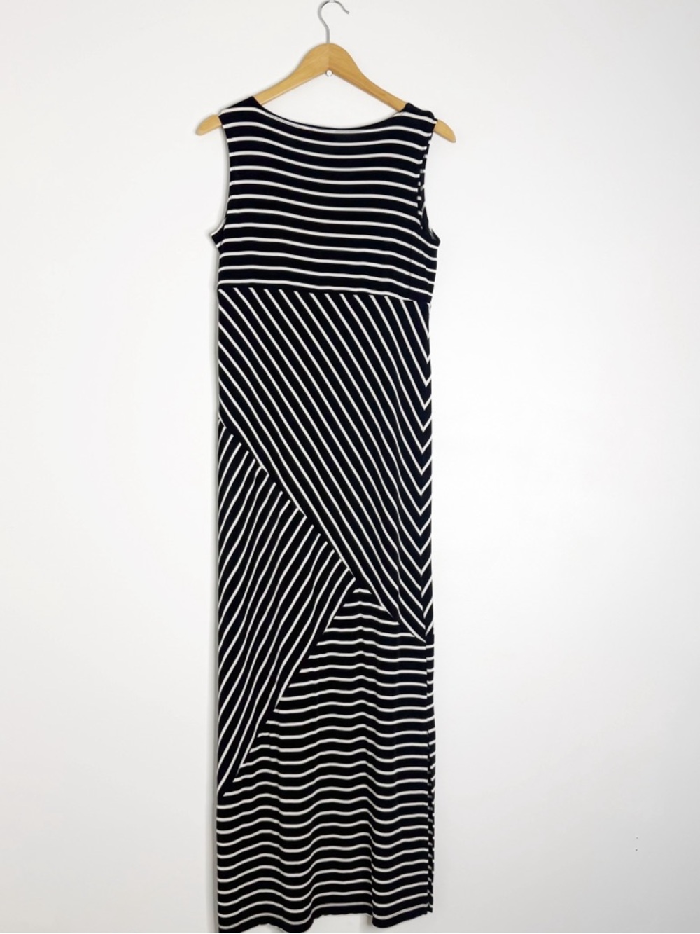 Chico's Black and White Striped Maxi Dress - Picture 3 of 7